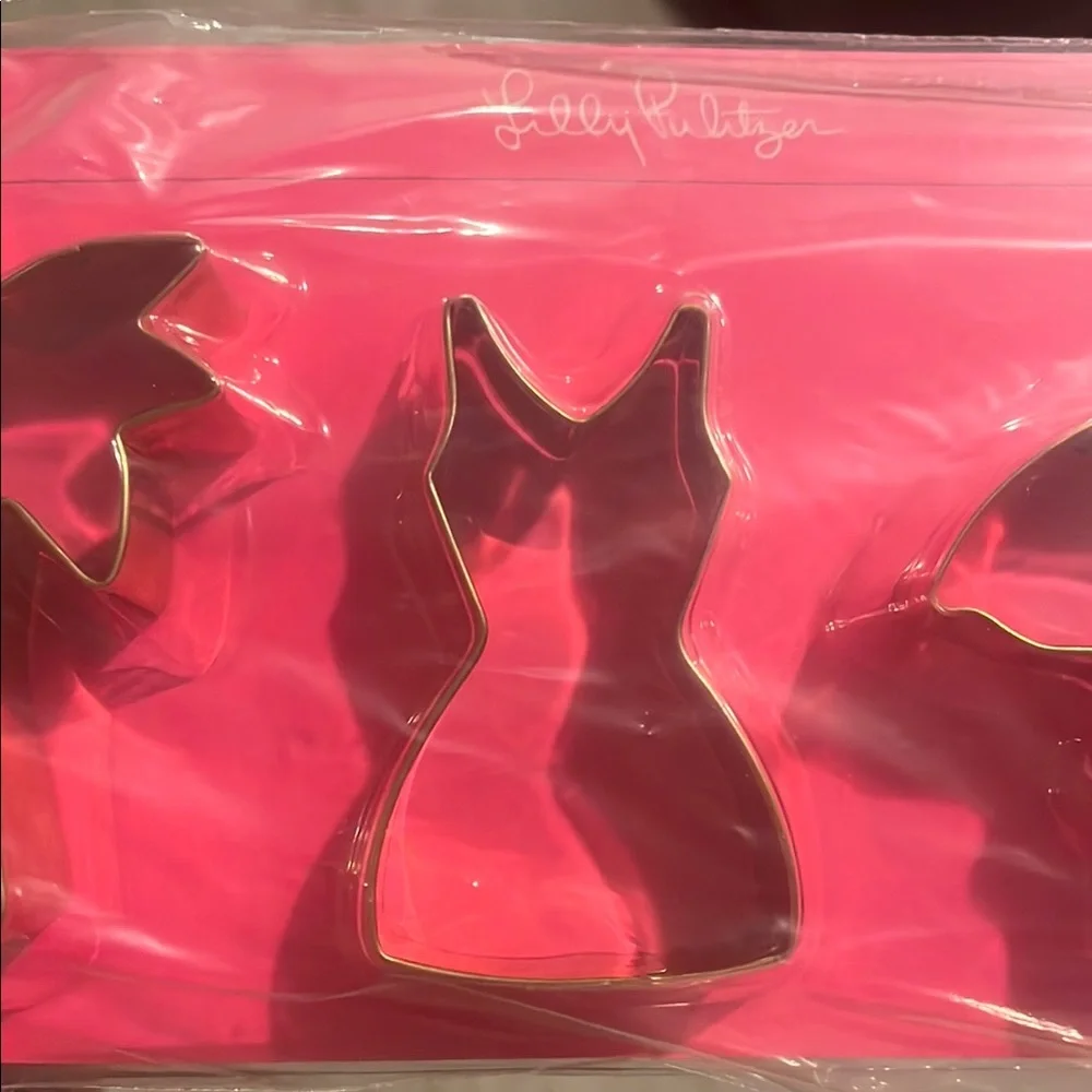Lilly Pulitzer Silver Cookie Cutter Trio